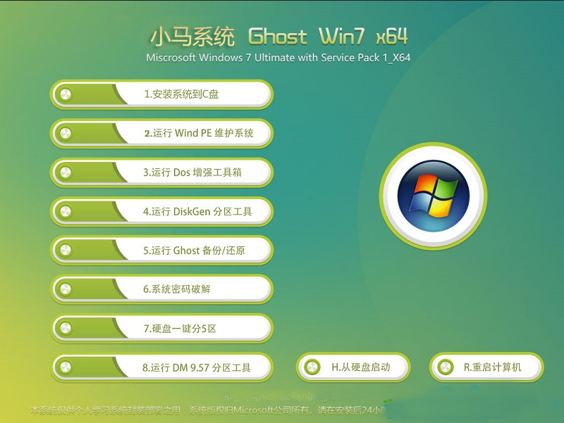 小馬Win7旗艦版下載_GHOST Win7 64位旗艦版版(永久激活)V2023