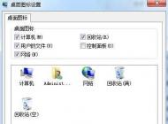 Win7顯示桌面圖標(biāo)【計(jì)算機(jī)、網(wǎng)絡(luò)、用戶文件、控制面板、IE】