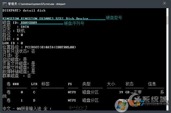 如何查看硬盤序列號(hào)？使用命令提示符查看硬盤ID的方法