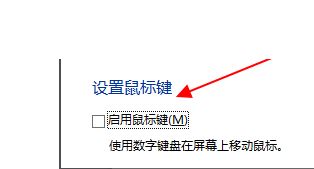 啟用小數(shù)字鍵盤代替鼠標(biāo)
