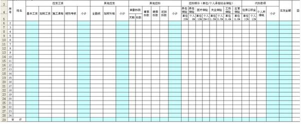 員工工資表模板下載_Excel工資表大全