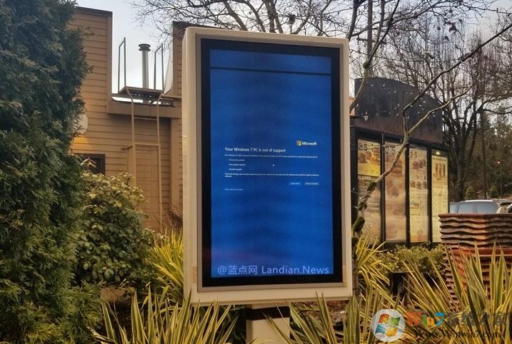 當(dāng)Win7系統(tǒng)結(jié)束支持,ATM機(jī)罷工、廣告牌藍(lán)屏景象紛紛出現(xiàn)