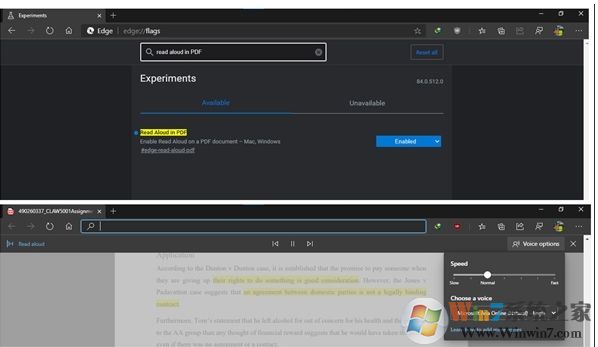 微軟Edge瀏覽器新版內測：加入PDF有聲朗讀功能
