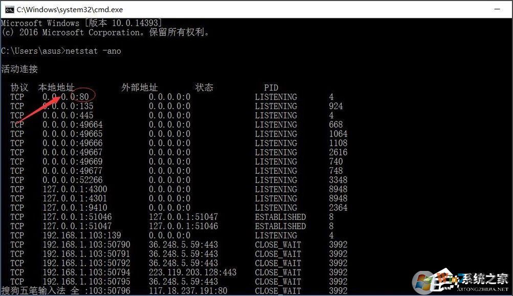 端口被占用應(yīng)該怎么辦？win10快速查看被占用的端口方法