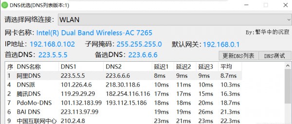 DNS優(yōu)選工具(最好的DNS設置工具) v2020綠色版