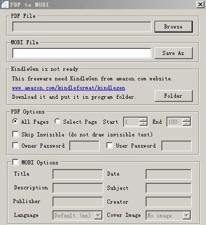 PDF轉(zhuǎn)MOBI(PDF To MOBi)轉(zhuǎn)換器綠色版