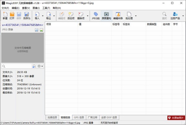MagicEXIF元數(shù)據(jù)編輯器綠色版