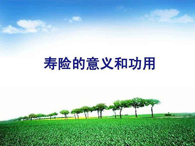 壽險(xiǎn)的意義和功用ppt免費(fèi)模板