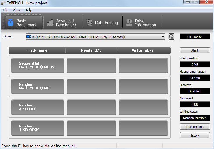 TxBENCH(SSD固態(tài)硬盤檢測工具) V0.95 綠色漢化版