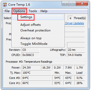 Core Temp(CPU數(shù)字溫度傳感器) V1.14 中文版