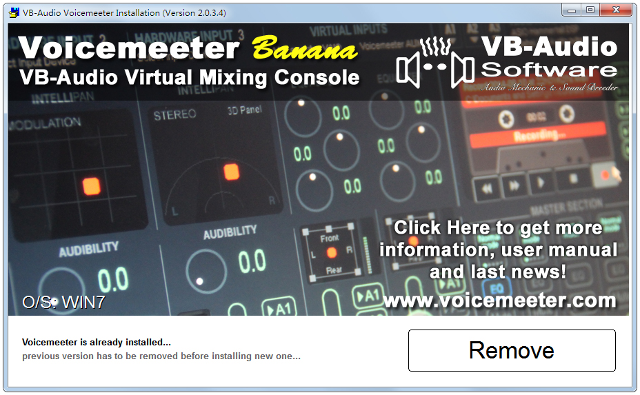 Voicemeeter Banana(虛擬音頻調(diào)音臺(tái)) V2.0.3.4