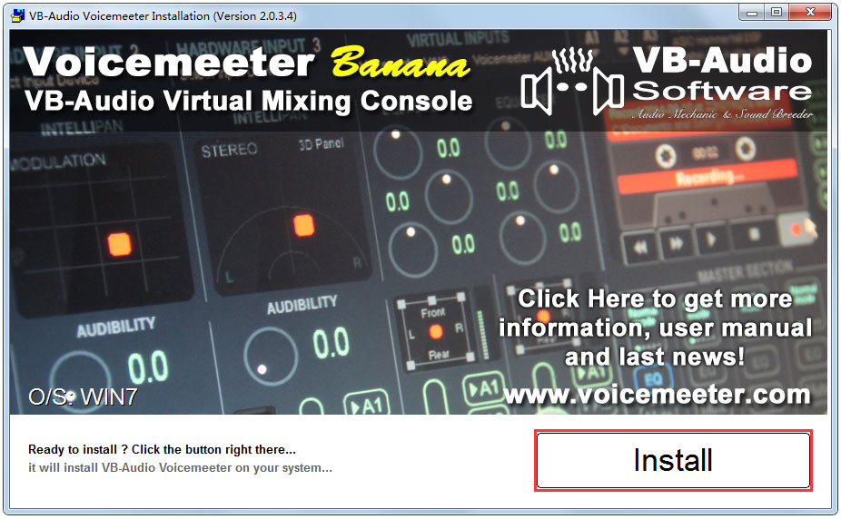 Voicemeeter Banana(虛擬音頻調(diào)音臺(tái)) V2.0.3.4