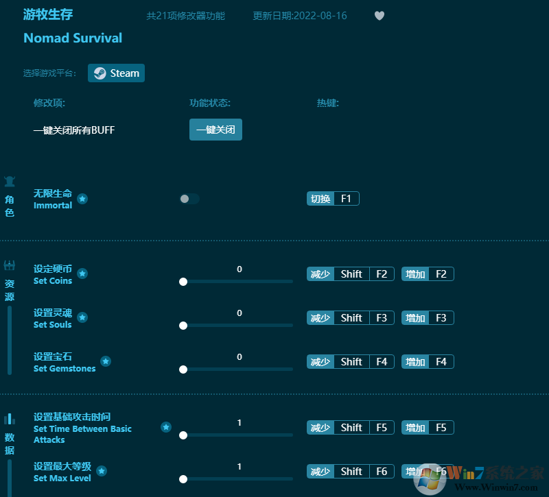 游牧生存二十一項(xiàng)修改器 v2022.8最新版