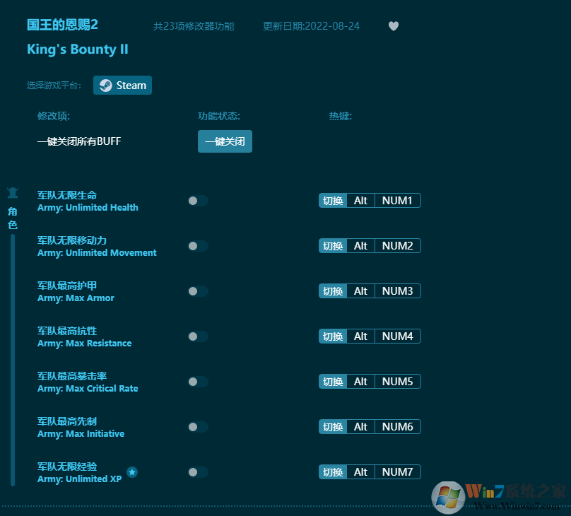 國王的恩賜2二十三項(xiàng)修改器