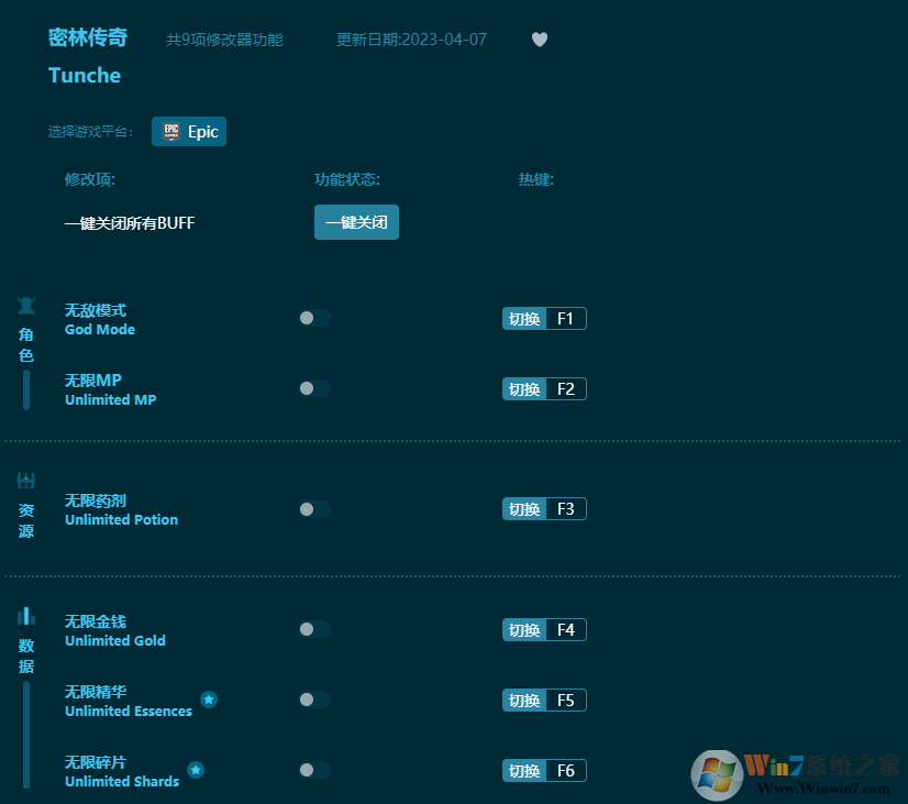 密林傳奇九項修改器 v2023最新版