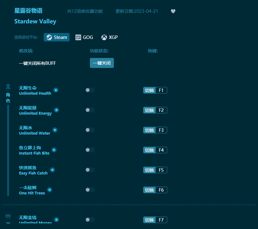 星露谷物語(yǔ)十二項(xiàng)修改器 v2023最新版