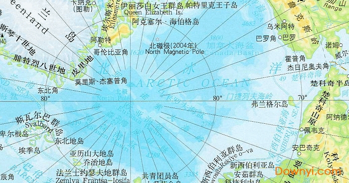 北冰洋地圖中文版