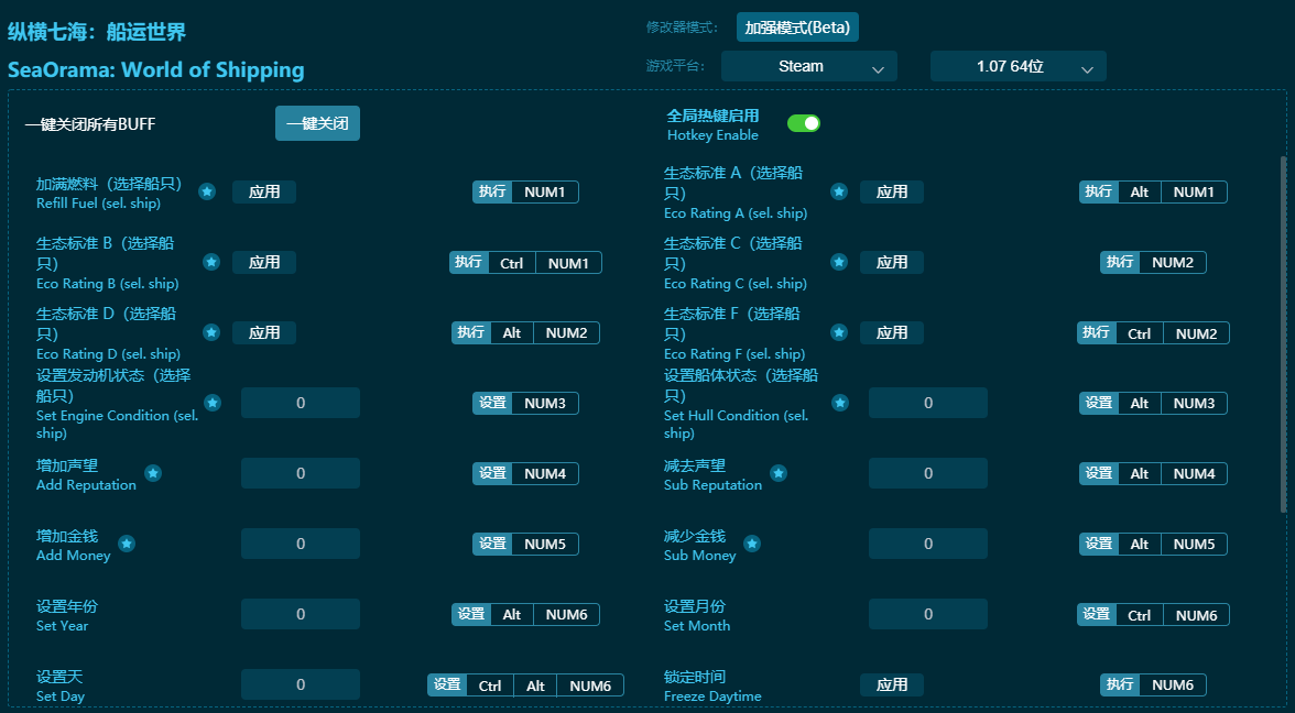 縱橫七海船運(yùn)世界二十五項(xiàng)修改器 v2024最新版