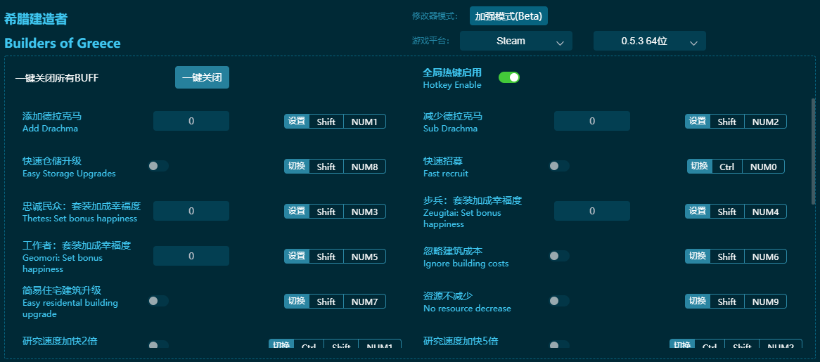 希臘建造者二十六項修改器 v2024最新版