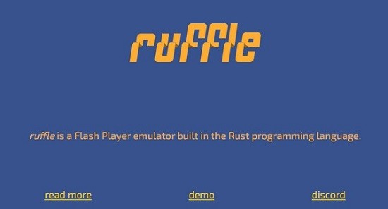 ruffle( flash player模擬器)