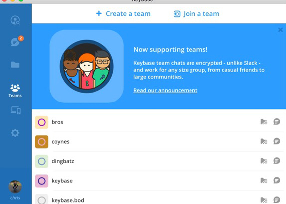 Keybase Teams最新版